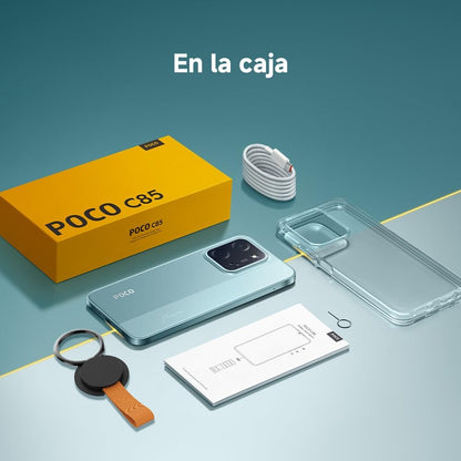 XIAOMI POCO C85 - Smartphone de 8+256GB, Cámara Dual de 50MP con AI, Pantalla inmersiva de 6,9”, Potente procesador Octa-Core, Carga rápida de 33W, 6000mAh, Cargador no Incluido, Negro (Versión ES)