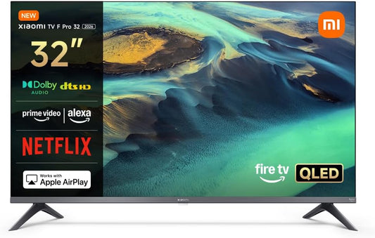 XIAOMI TV F 32, 32 Pulgadas (81 cm), HD, Smart TV, Fire OS7, Control por Voz Alexa, Dolby Audio™, DTS Virtual:X, DTS-HD, Compatible con Apple AirPlay