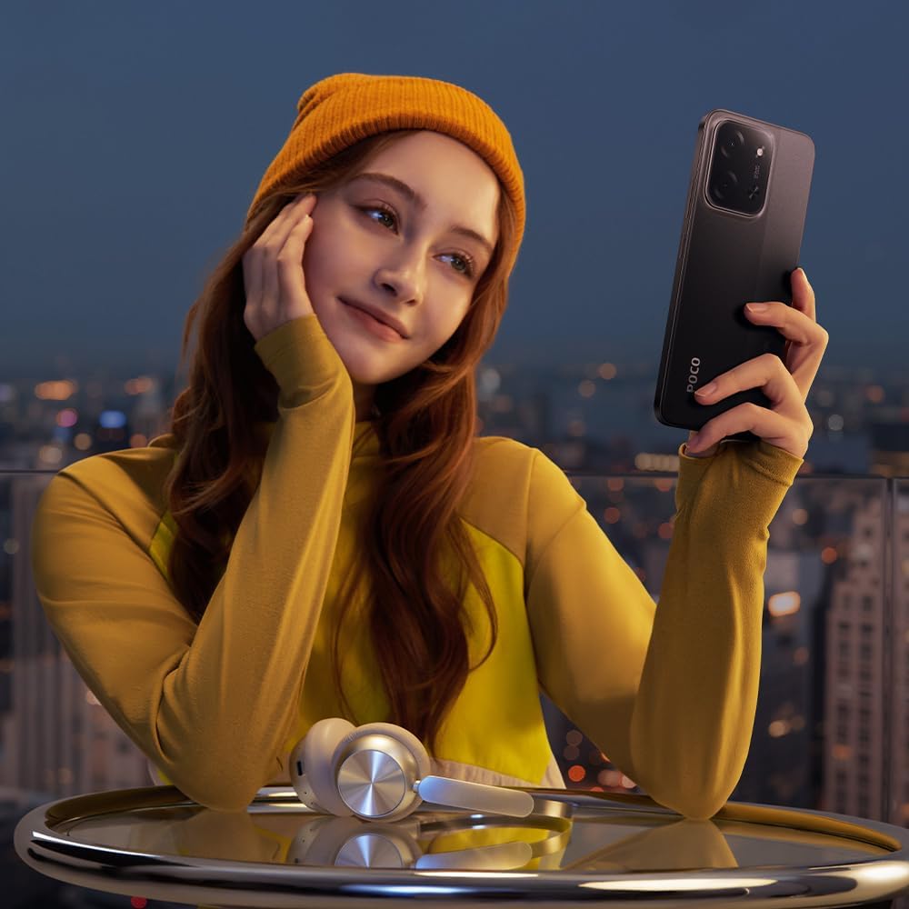 XIAOMI POCO C85 - Smartphone de 8+256GB, Cámara Dual de 50MP con AI, Pantalla inmersiva de 6,9”, Potente procesador Octa-Core, Carga rápida de 33W, 6000mAh, Cargador no Incluido, Negro (Versión ES)