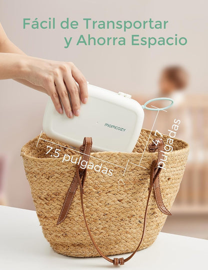 Momcozy Juego de cepillos 7 en 1 para biberones, Kit Completo de Limpieza de biberones con Cepillo de Silicona, Cepillo para pezón, Cepillo para Pajita, dispensador de jabón y Estante de Secado