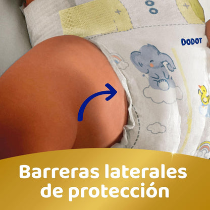 Dodot Pañales Bebé Sensitive, Talla 1 (2-5 kg), 224 Pañales + Regalo de 40 Toallitas Aqua Pure 99% Agua, Hasta 12 h De Protección Antifugas y Cuidado de la Piel, Pack Mensual