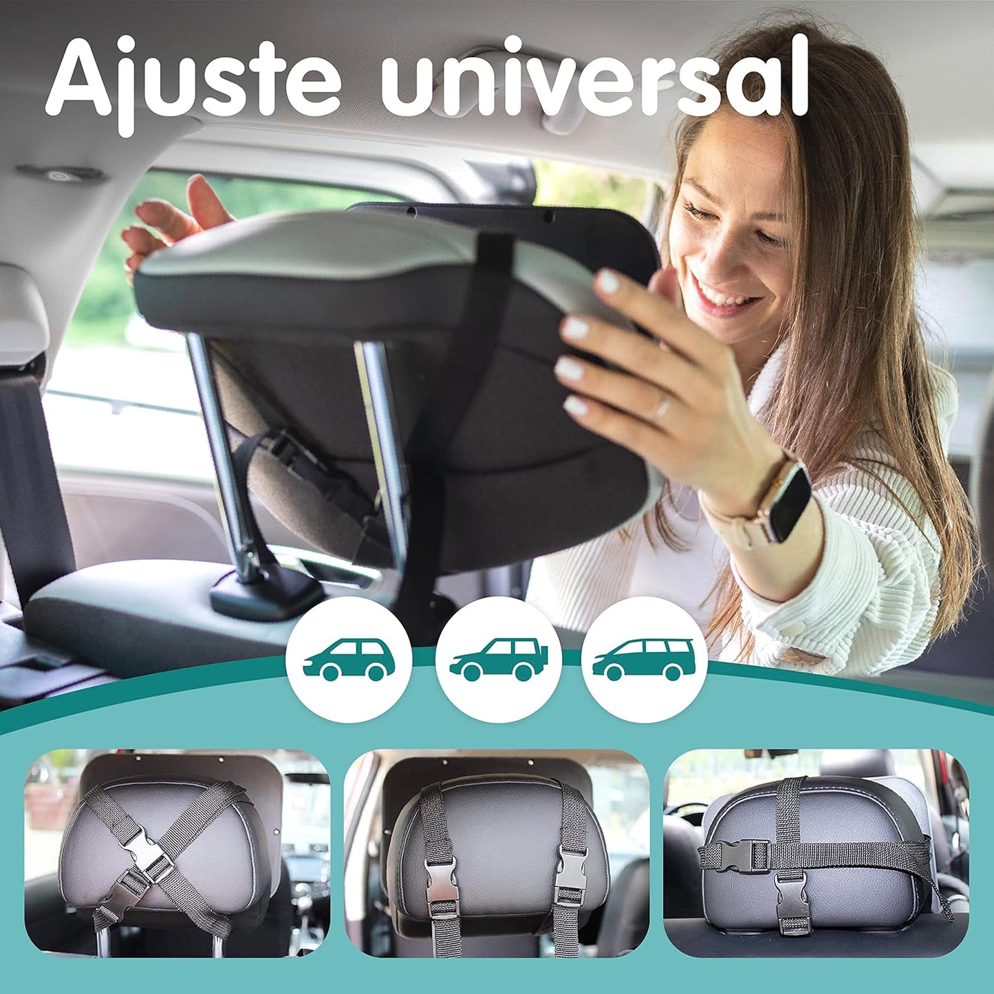 Onco Espejo Coche Bebé Asiento Trasero - 100% a Prueba de Roturas - Conduce Seguro y Observa a Tu Hijo - Accesorios Esenciales para Padres Primerizos - Ganador del Premio LovedByParents