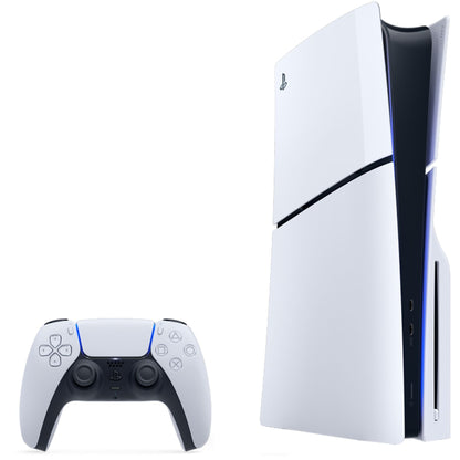Consola - Sony PS5 Slim Standard, 1 TB SSD, 4K, 1 mando, Chasis E, Blanco