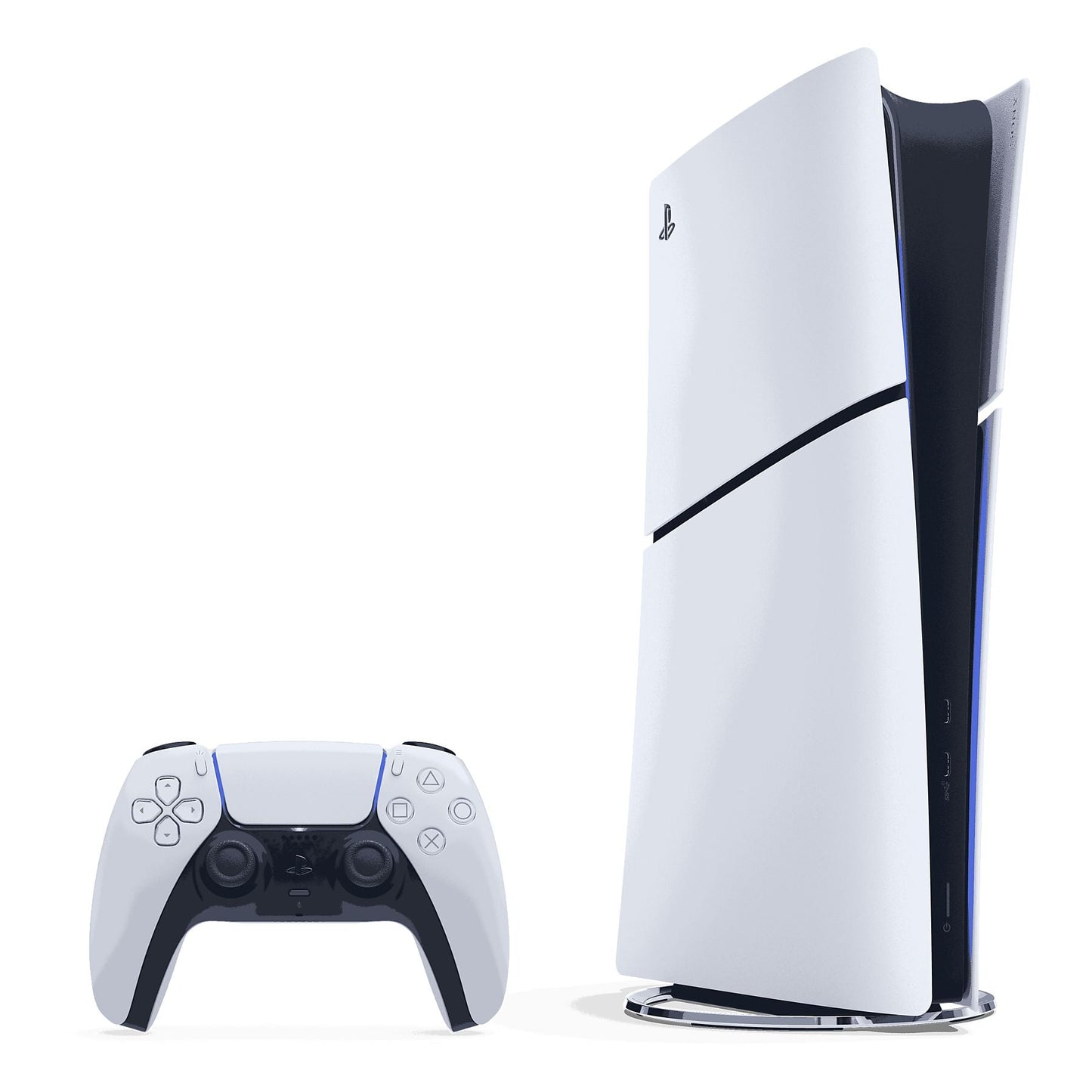 Consola - Sony PS5 Slim Digital Edition, 825 GB SSD, 4K, 1 mando, Chasis E, Blanco